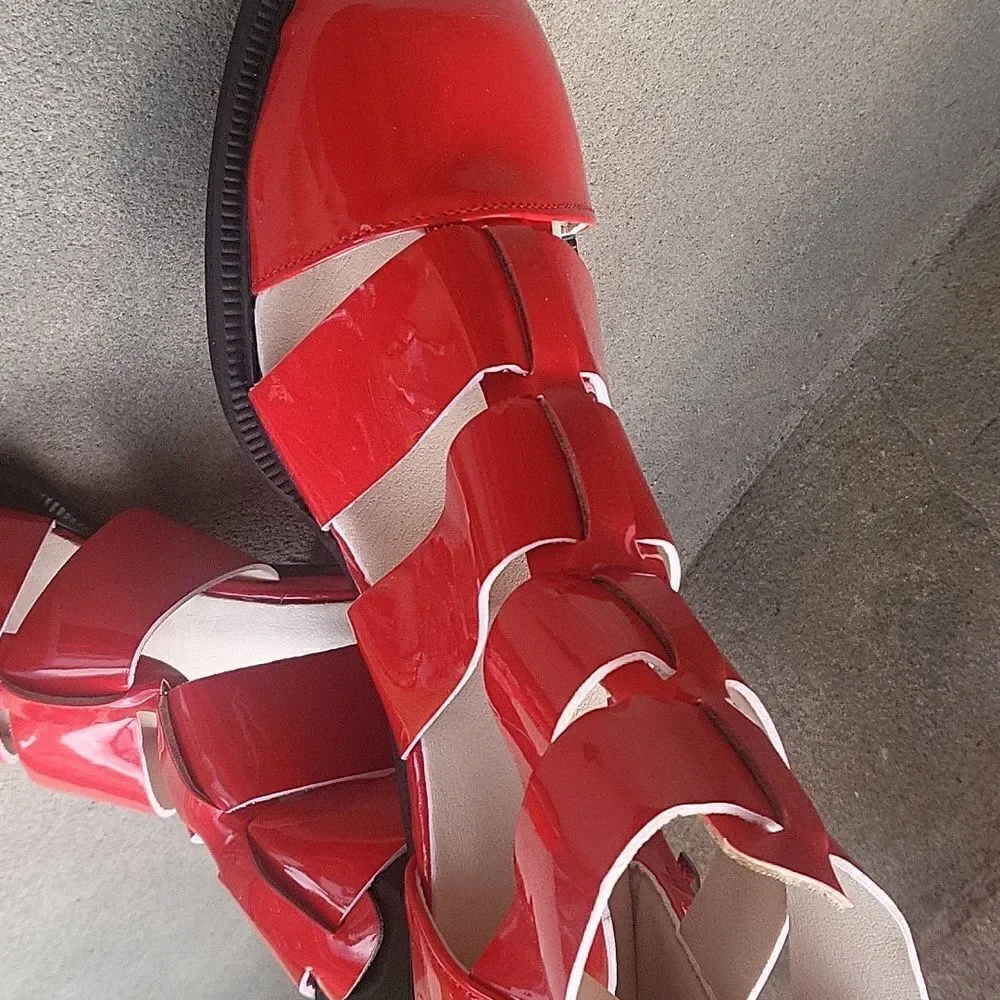 Red patent leather shoes. RONALD McDonald's ❤️